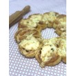 Flor de hojaldre de jamón york y queso